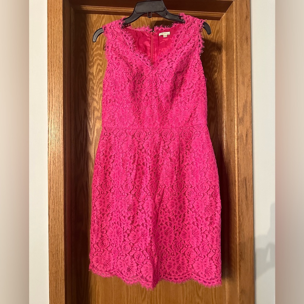 Shoshanna pink lace dress